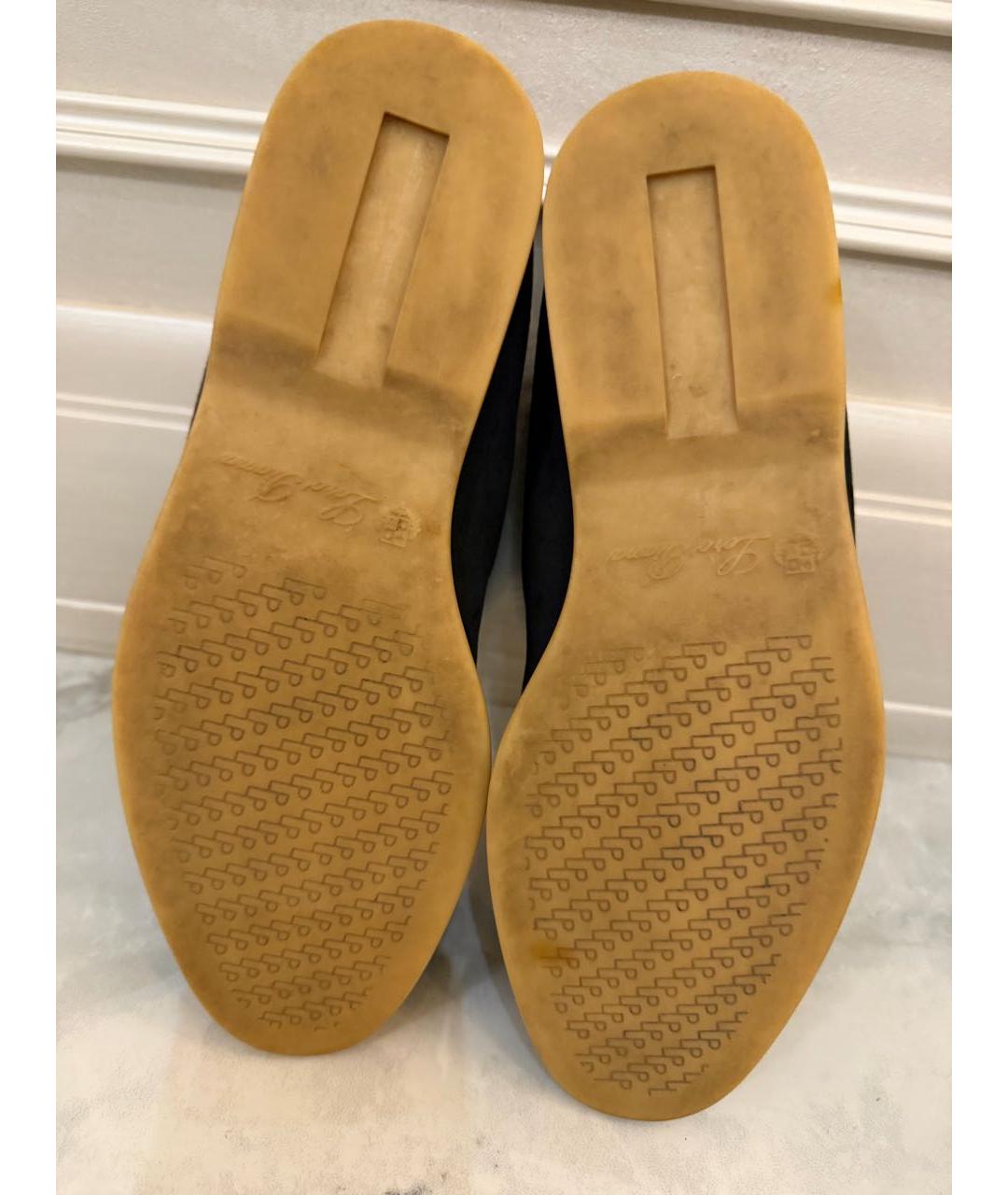 LORO PIANA Темно-синие замшевые ботинки, фото 6