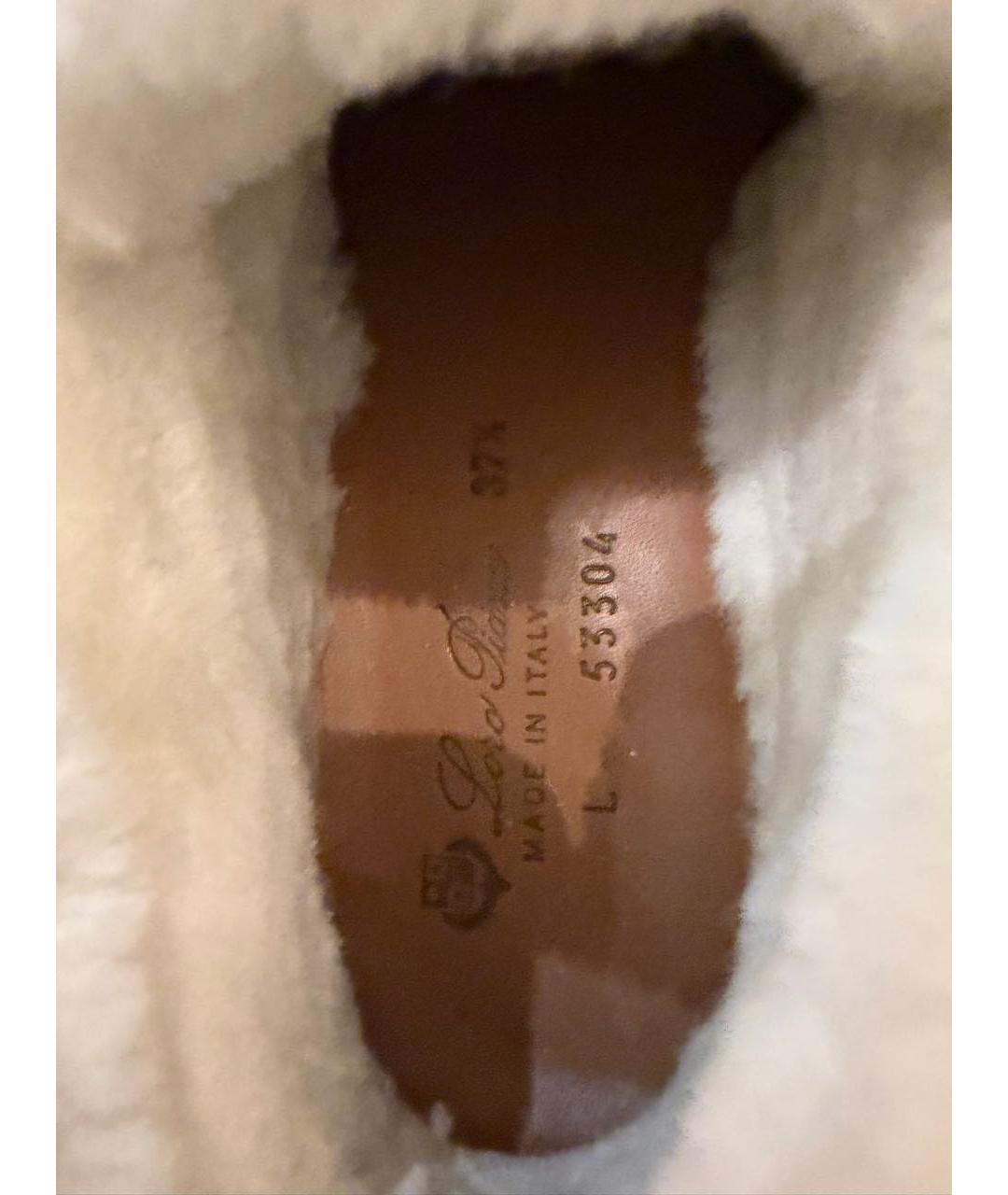 LORO PIANA Темно-синие замшевые ботинки, фото 7