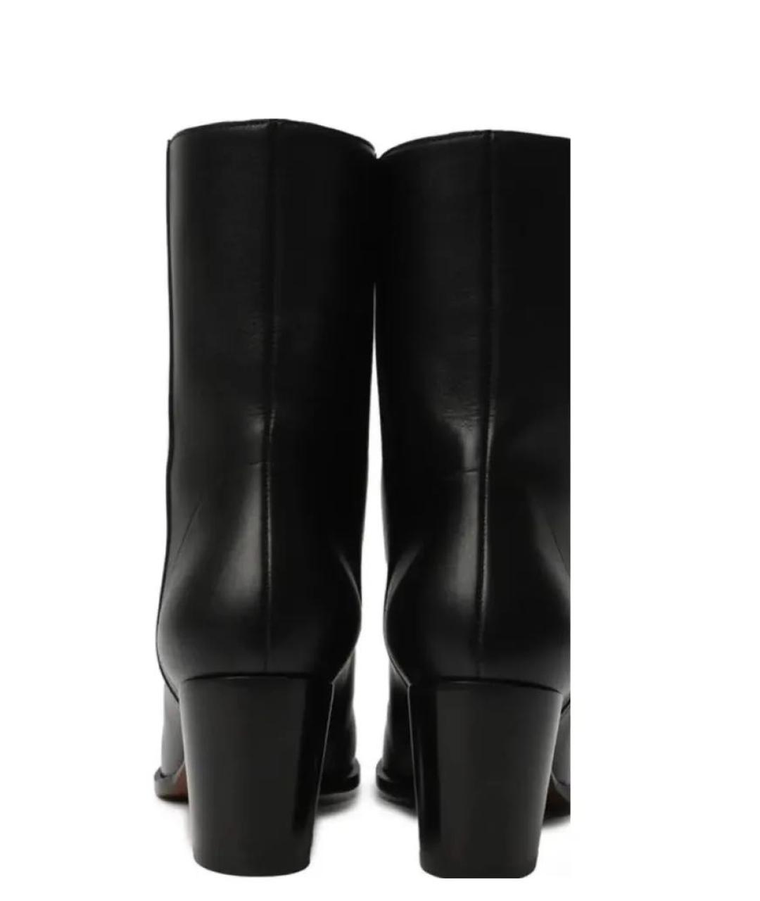 CHRISTIAN DIOR Черные кожаные ботильоны, фото 4