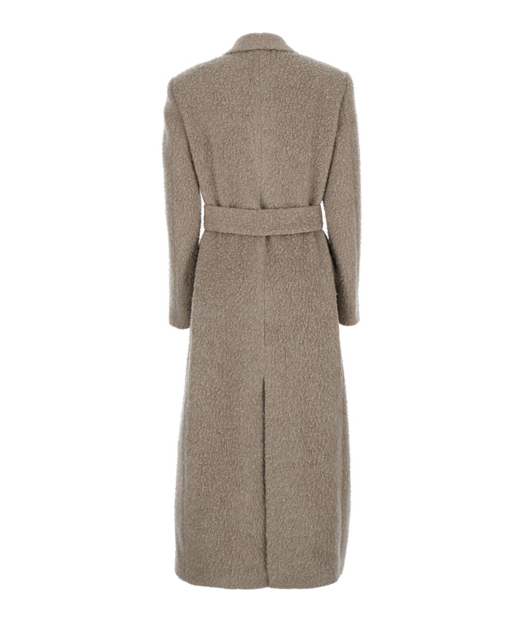 GOLDEN GOOSE DELUXE BRAND Бежевое шерстяное пальто, фото 2