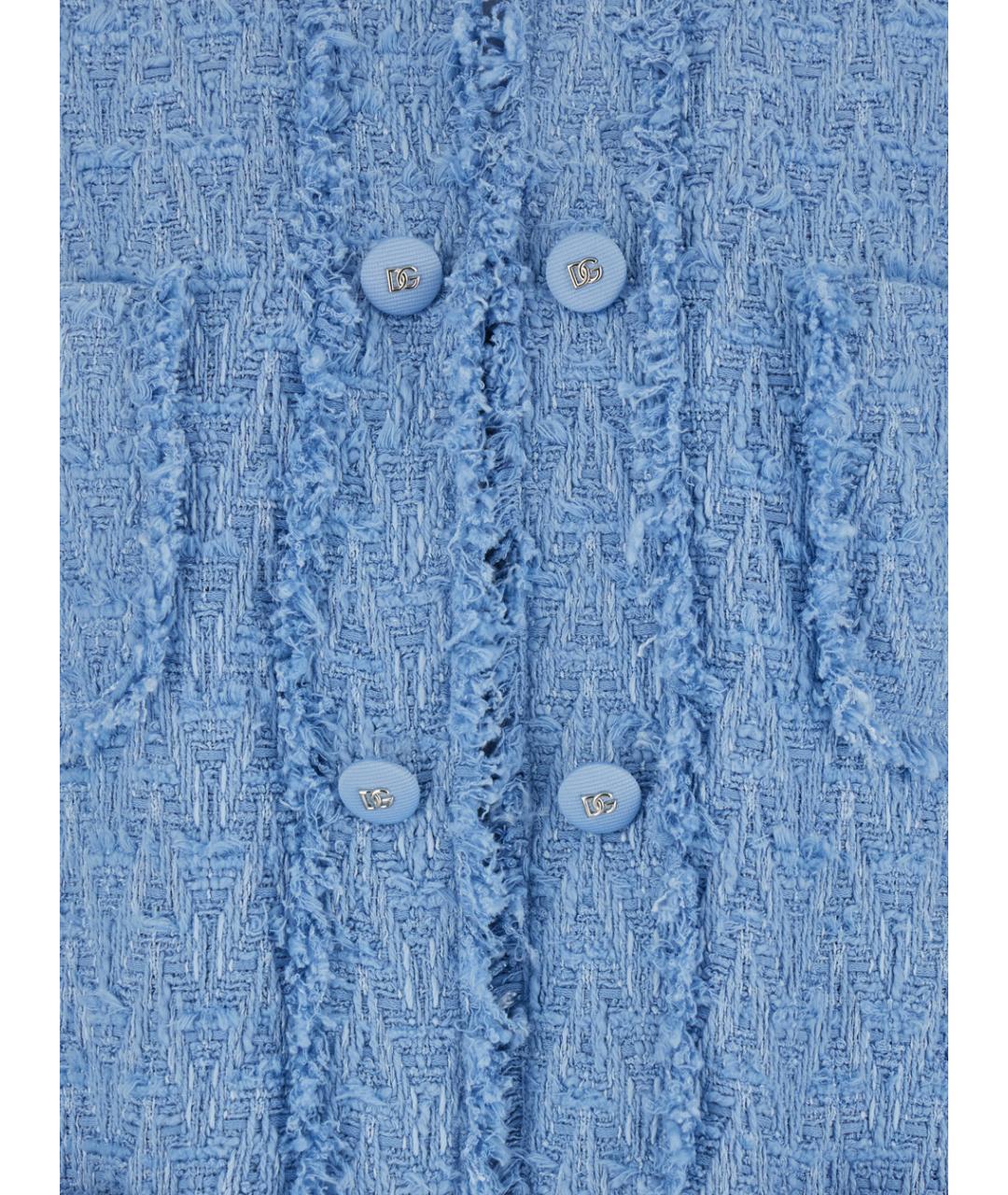 DOLCE&GABBANA Голубой хлопковый жакет/пиджак, фото 3