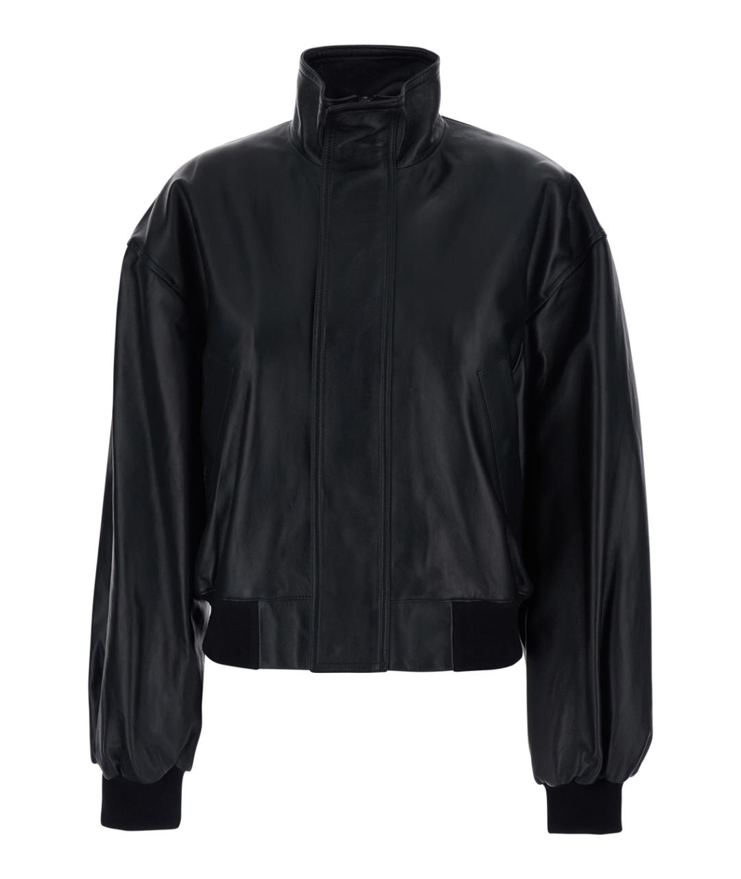 BALENCIAGA Черный кожаный жакет/пиджак, фото 1