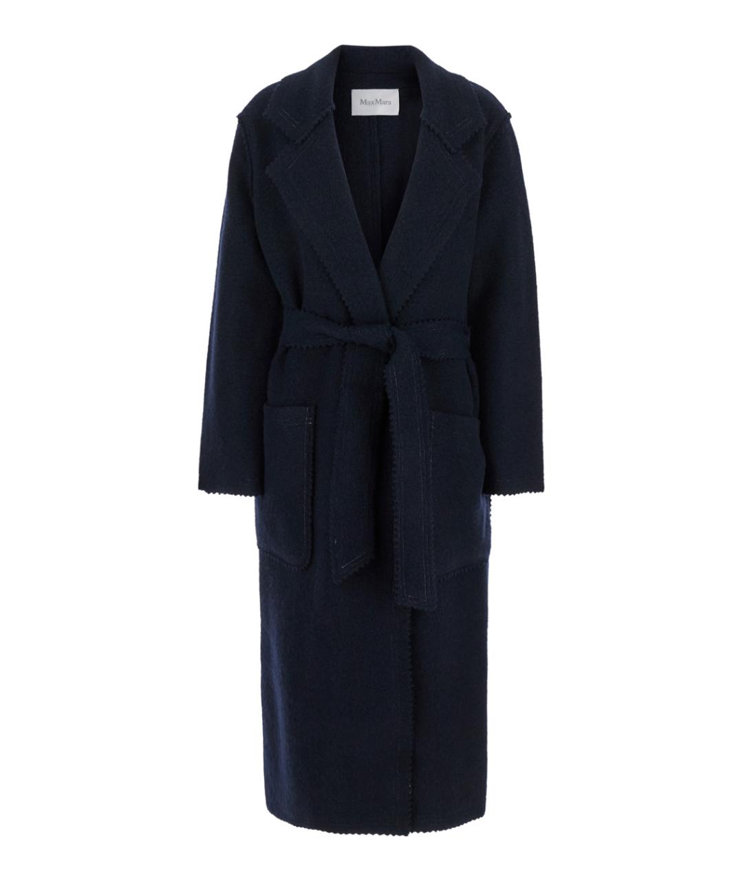 MAX MARA Синее шерстяное пальто, фото 1