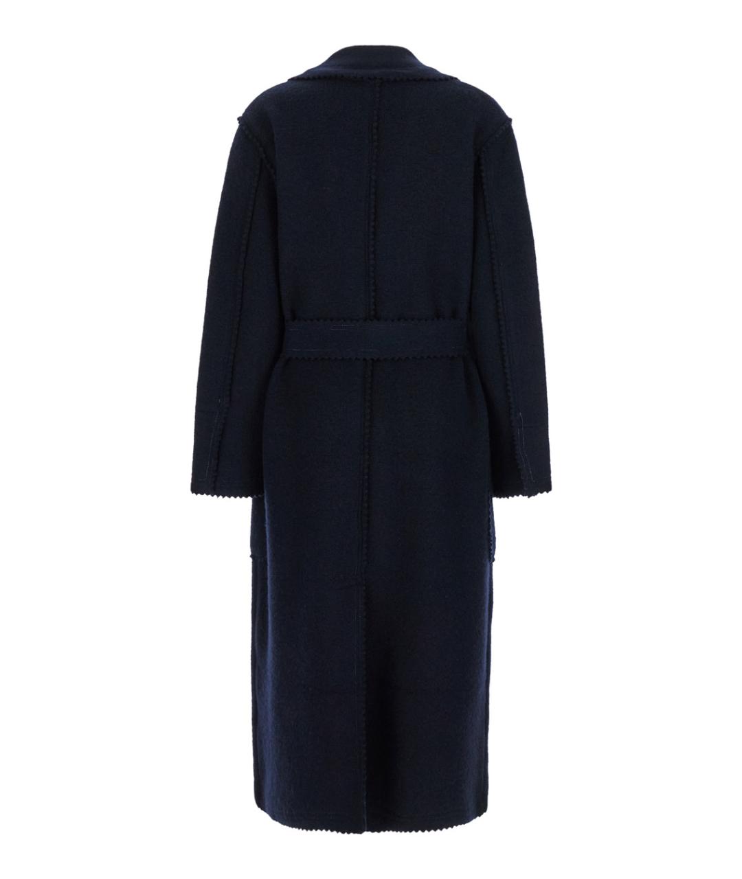 MAX MARA Синее шерстяное пальто, фото 2