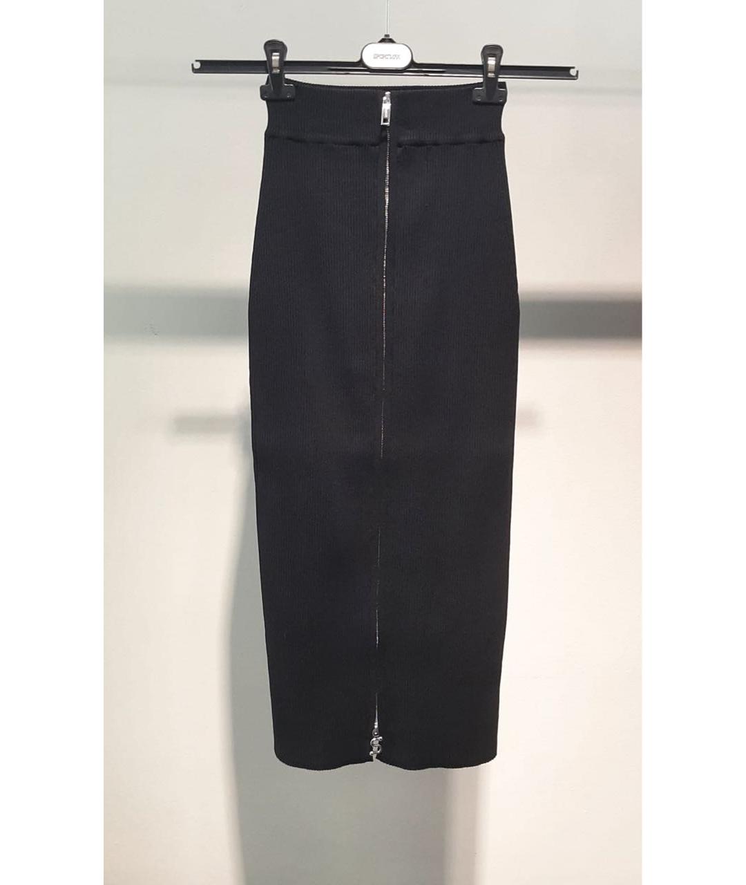 SPORTMAX Черная юбка мини, фото 2