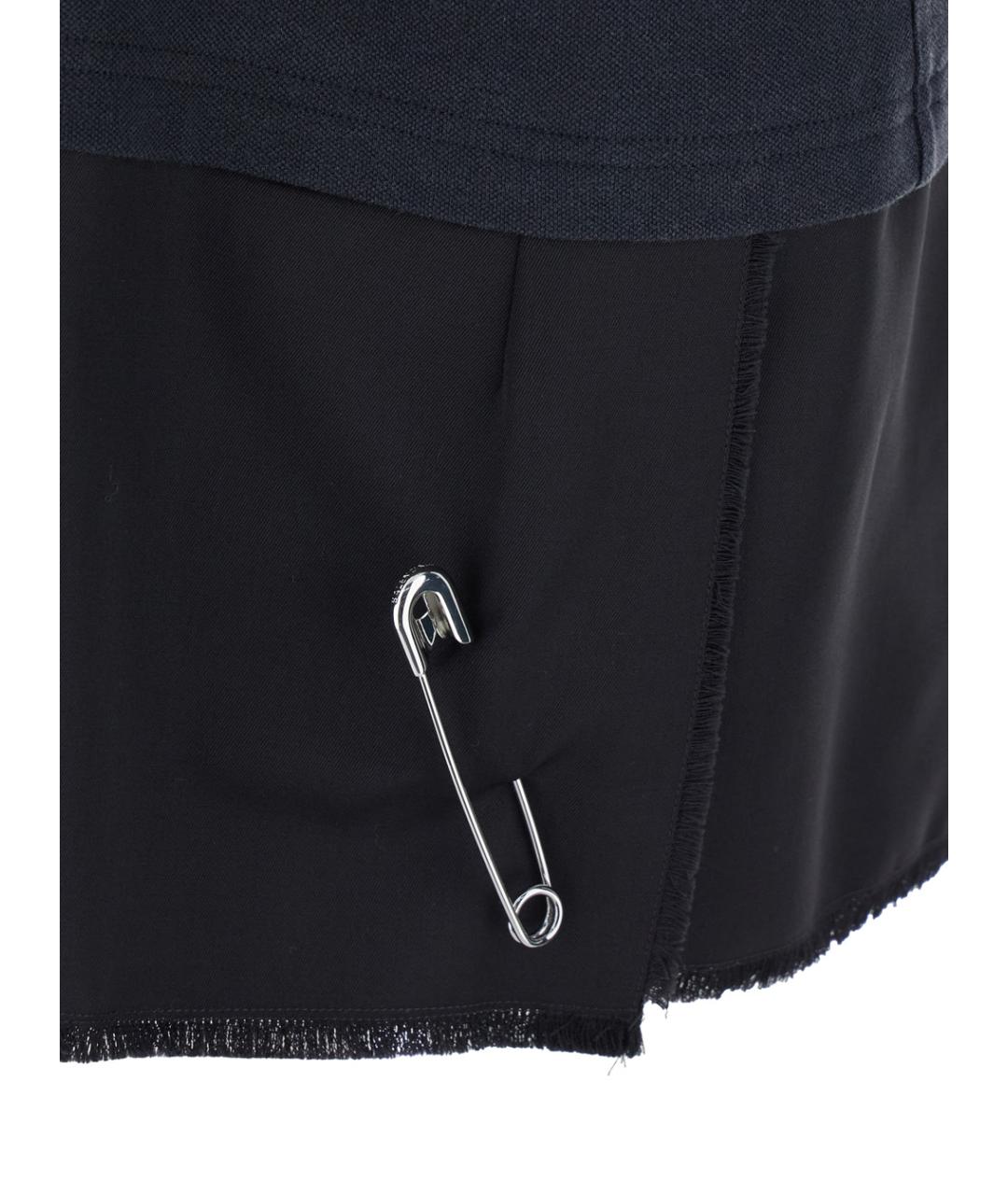 BALENCIAGA Черное хлопковое повседневное платье, фото 3