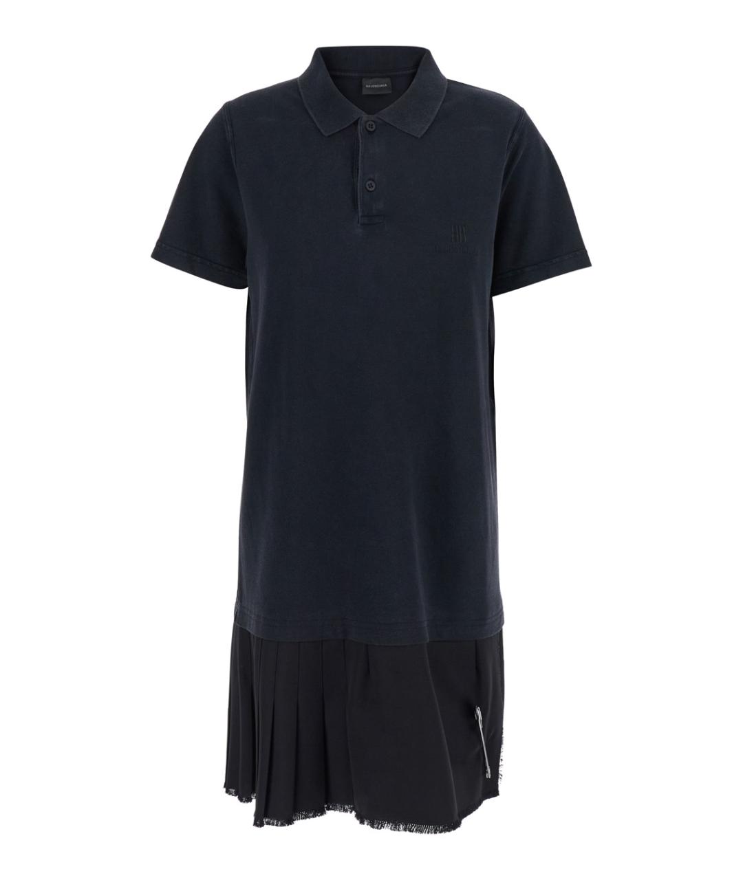 BALENCIAGA Черное хлопковое повседневное платье, фото 1