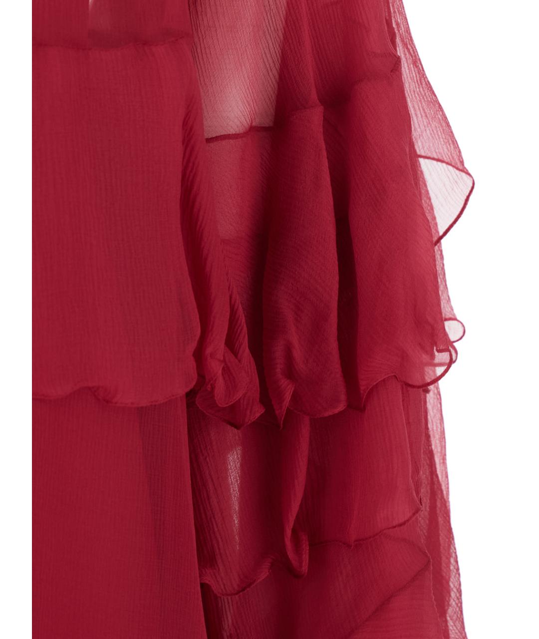 CHLOE Фуксия шелковое коктейльное платье, фото 3