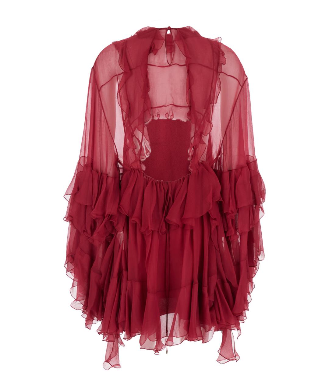 CHLOE Фуксия шелковое коктейльное платье, фото 2