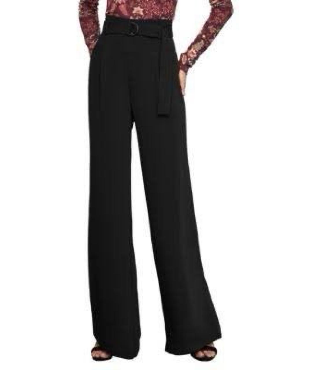 BCBG MAXAZRIA Черные полиэстеровые брюки широкие, фото 6