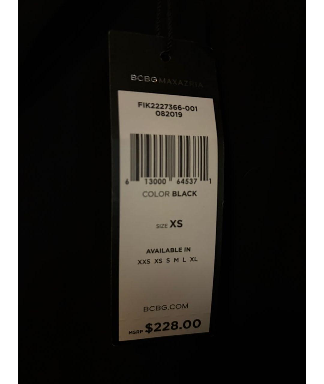 BCBG MAXAZRIA Черные полиэстеровые брюки широкие, фото 4