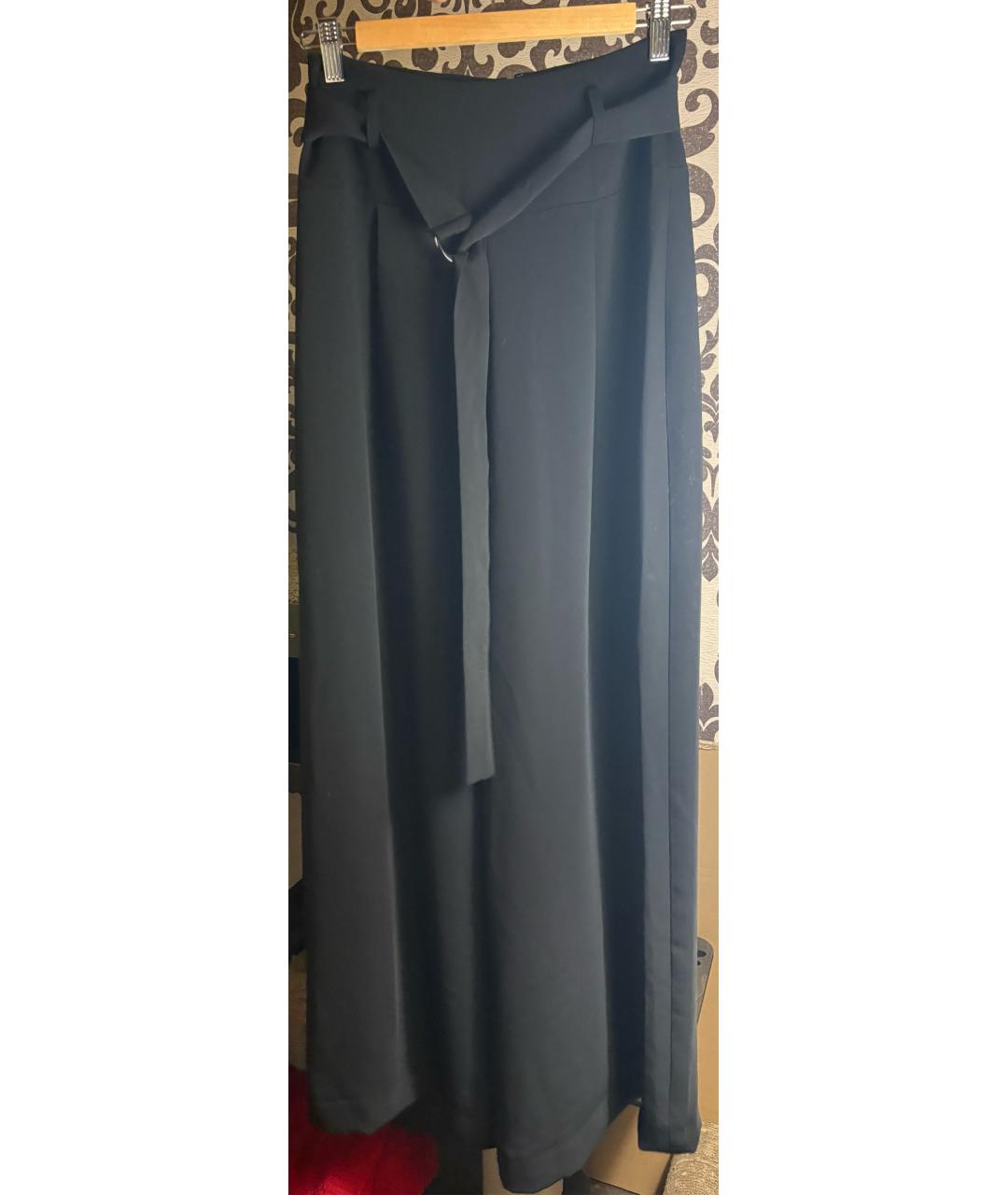 BCBG MAXAZRIA Черные полиэстеровые брюки широкие, фото 9