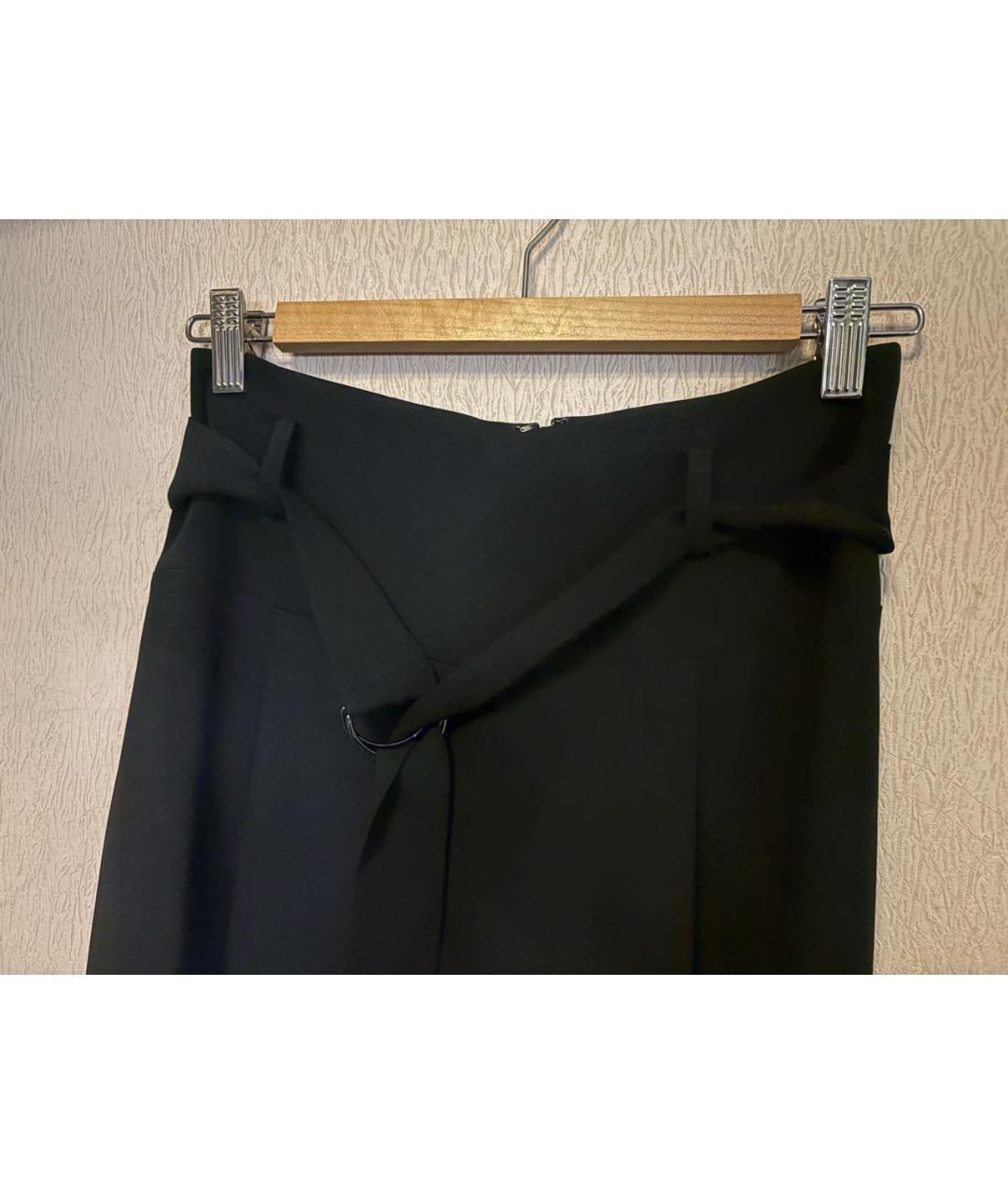 BCBG MAXAZRIA Черные полиэстеровые брюки широкие, фото 3