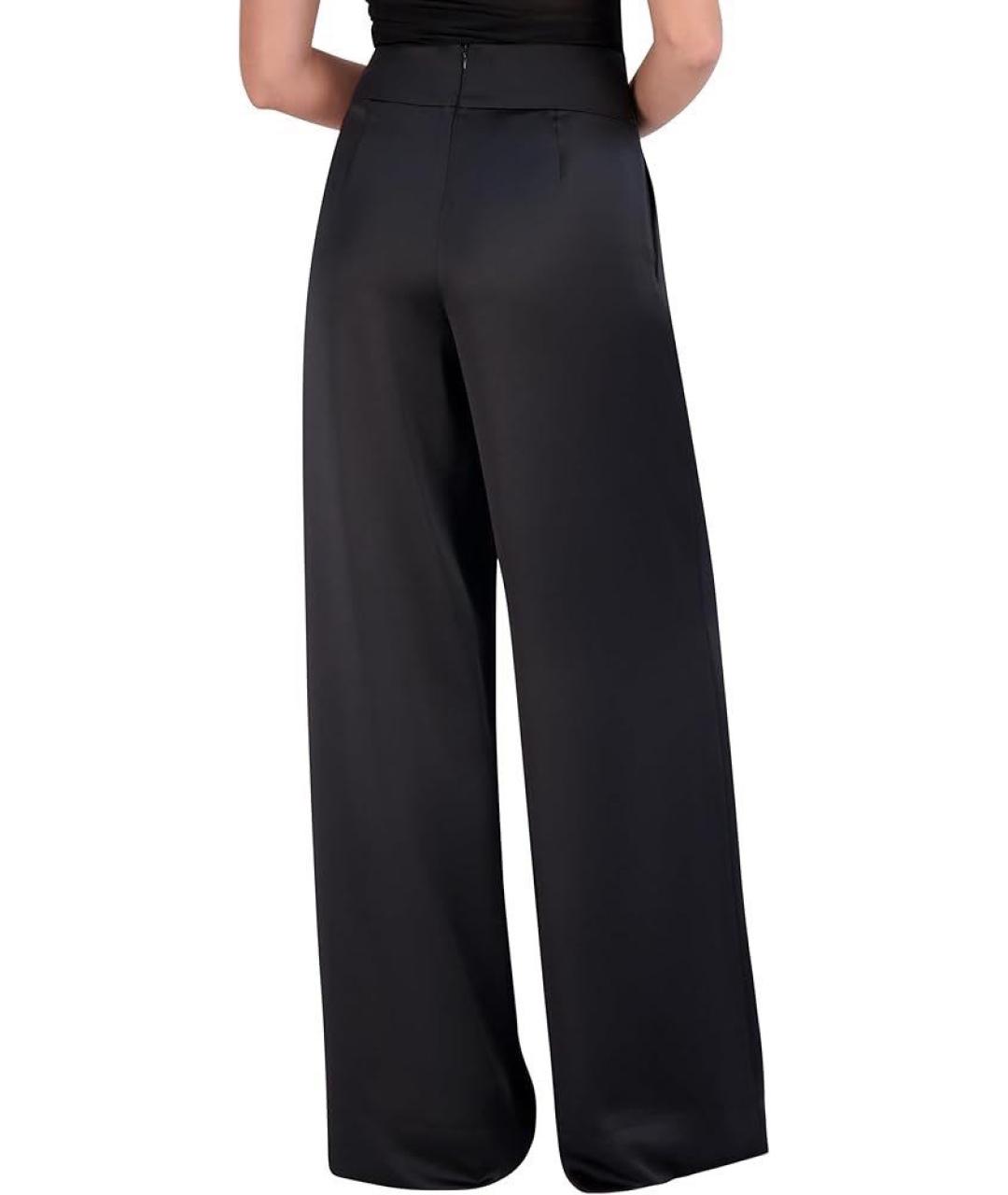BCBG MAXAZRIA Черные полиэстеровые брюки широкие, фото 8
