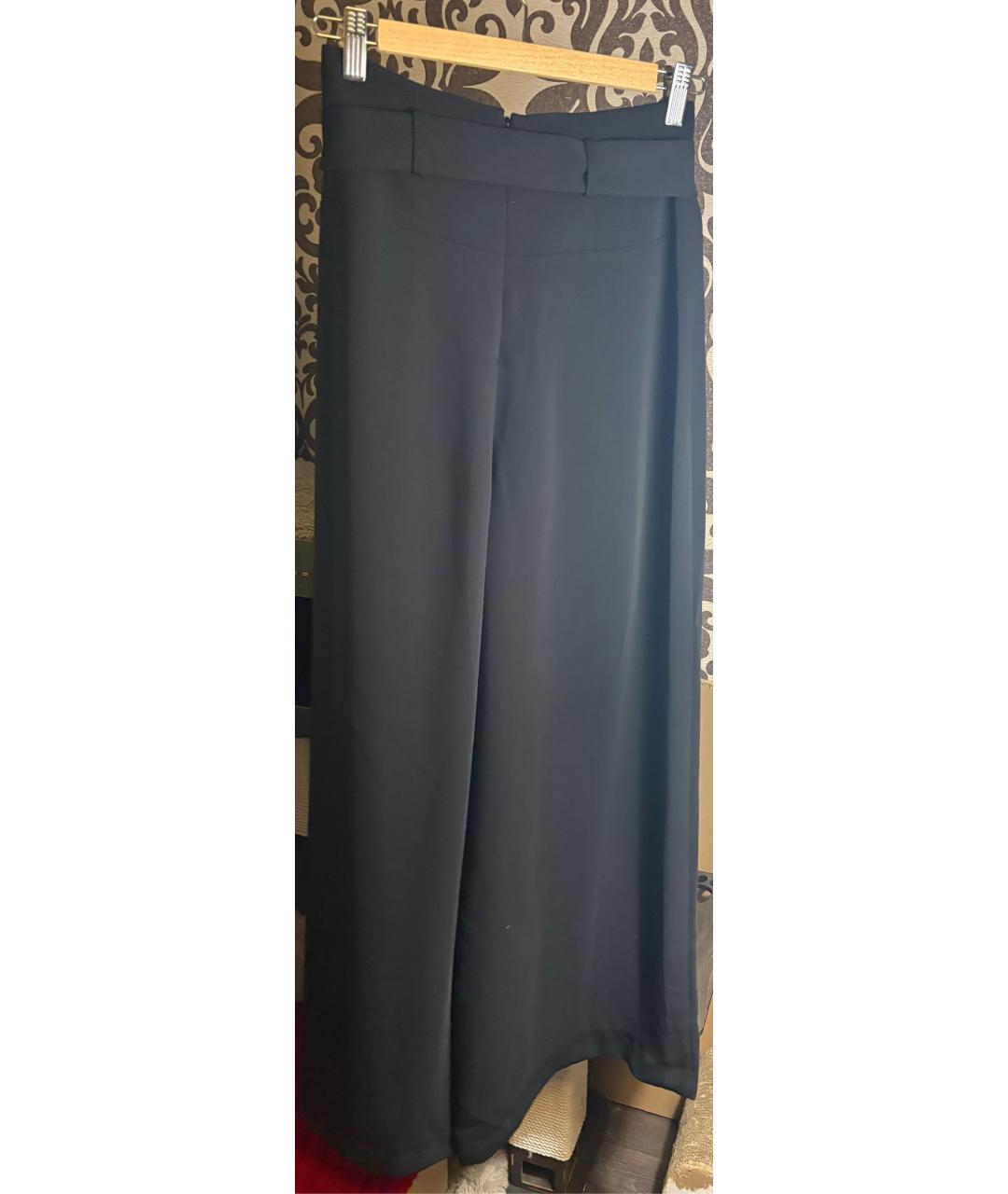 BCBG MAXAZRIA Черные полиэстеровые брюки широкие, фото 2