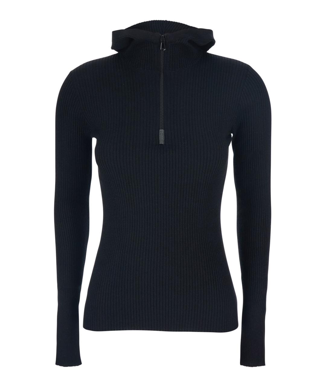 BRUNELLO CUCINELLI Черный хлопковый джемпер / свитер, фото 1