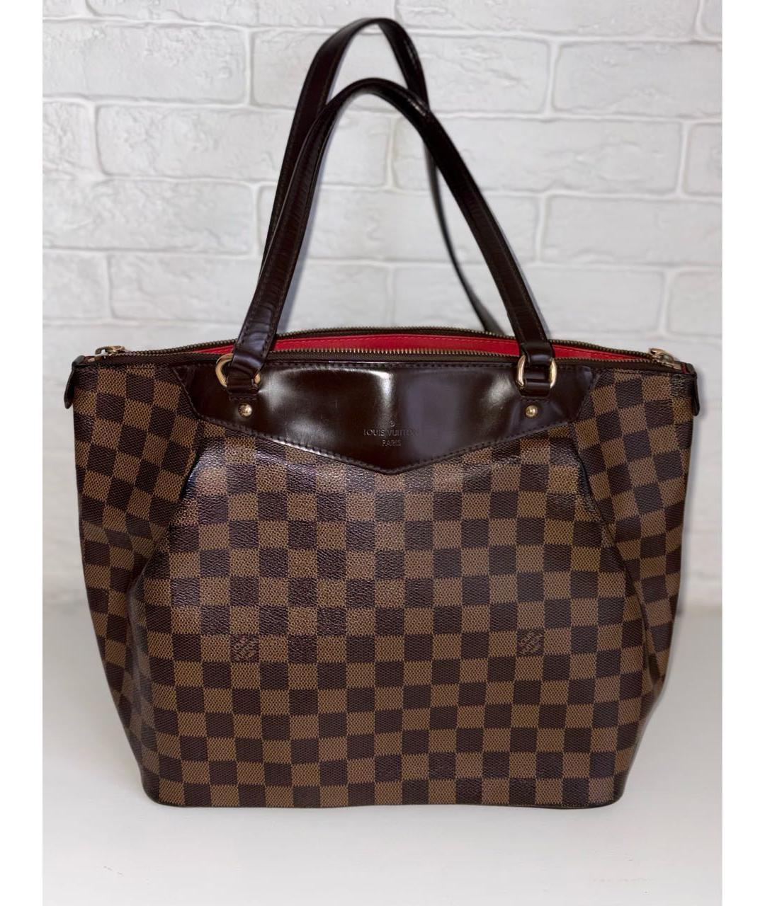 LOUIS VUITTON Коричневая сумка с короткими ручками, фото 2