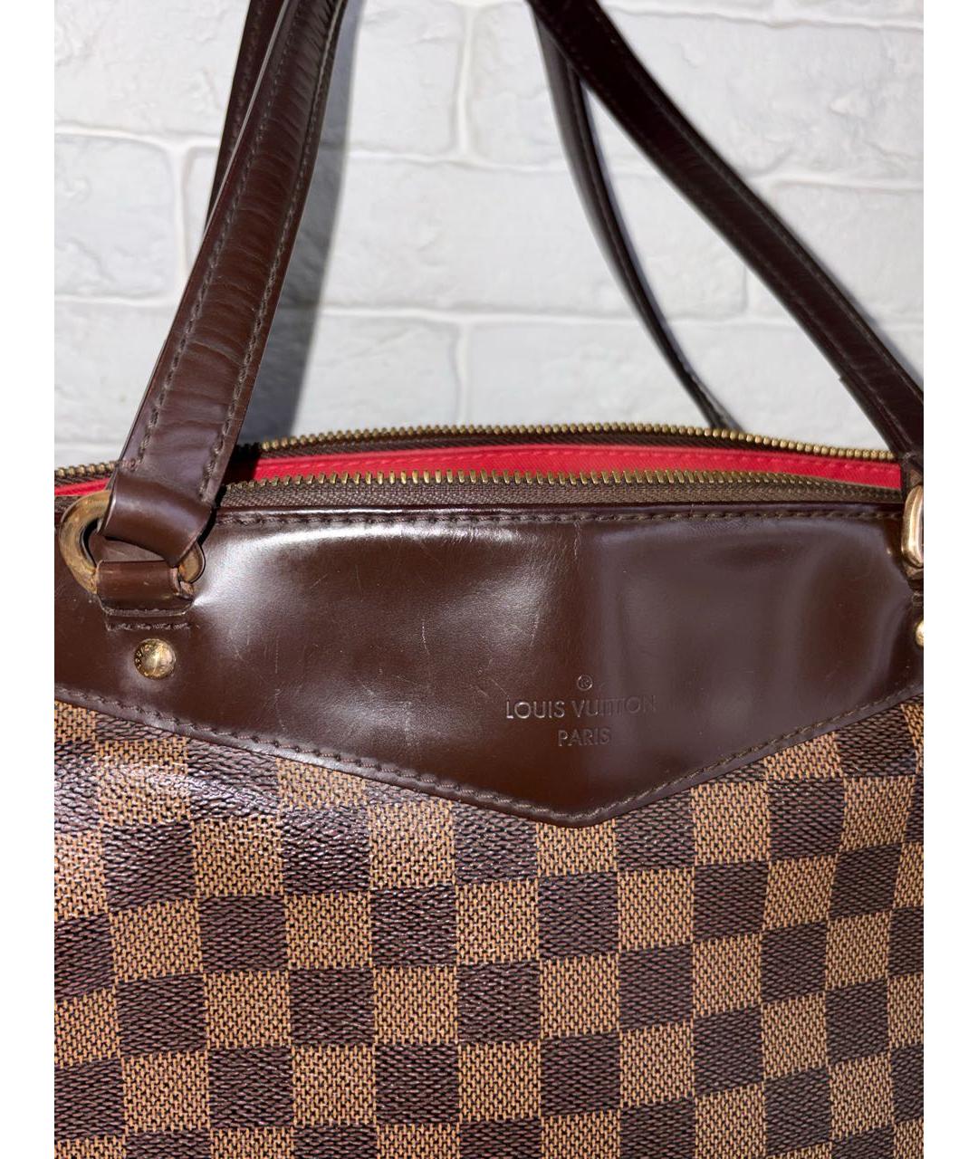 LOUIS VUITTON Коричневая сумка с короткими ручками, фото 3