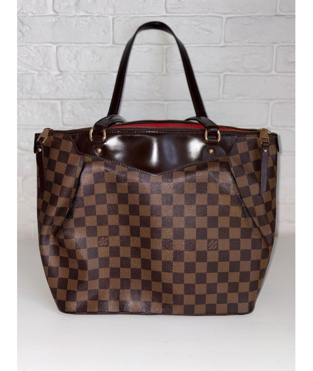 LOUIS VUITTON Коричневая сумка с короткими ручками, фото 4