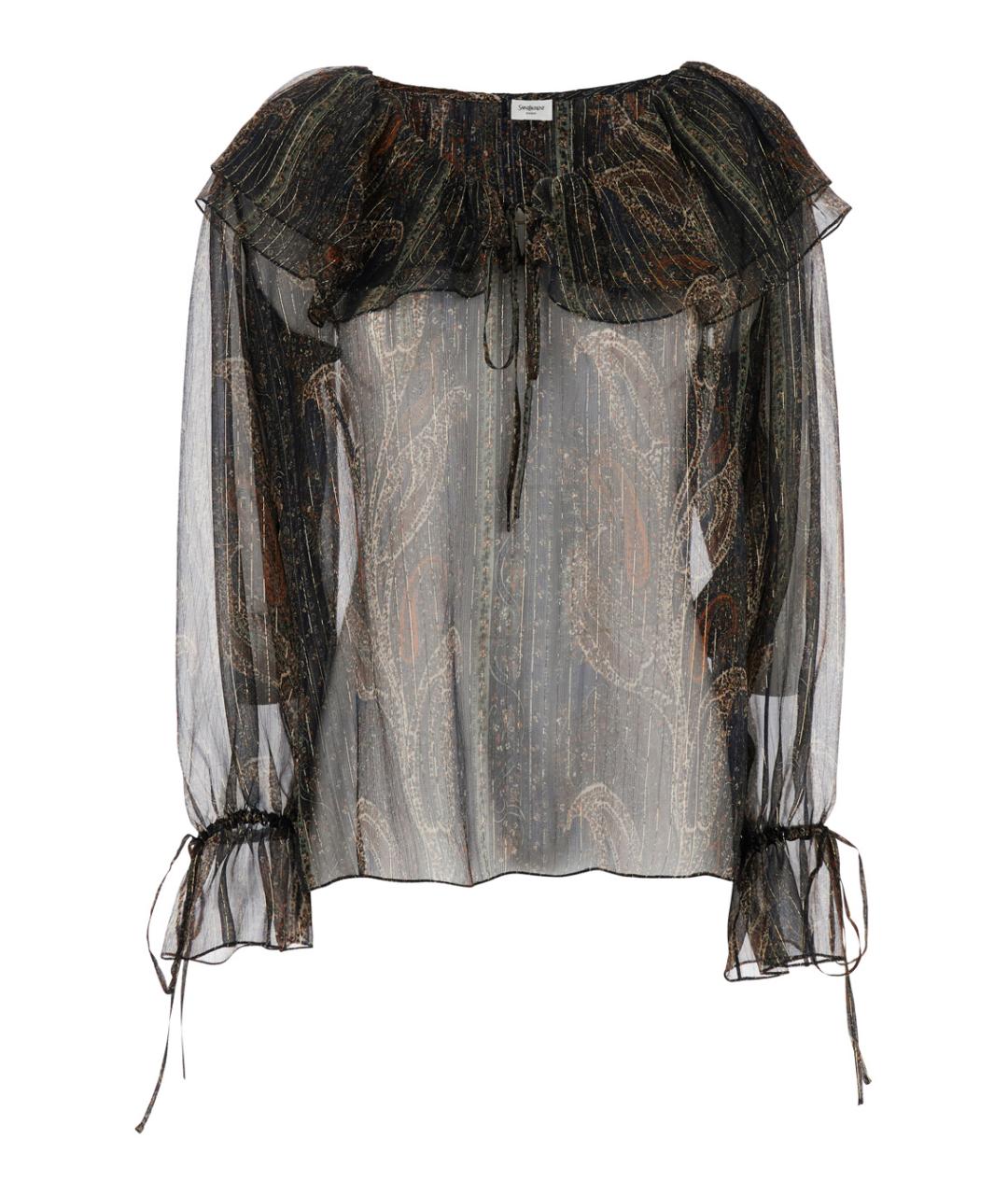 SAINT LAURENT Мульти шелковая блузы, фото 1