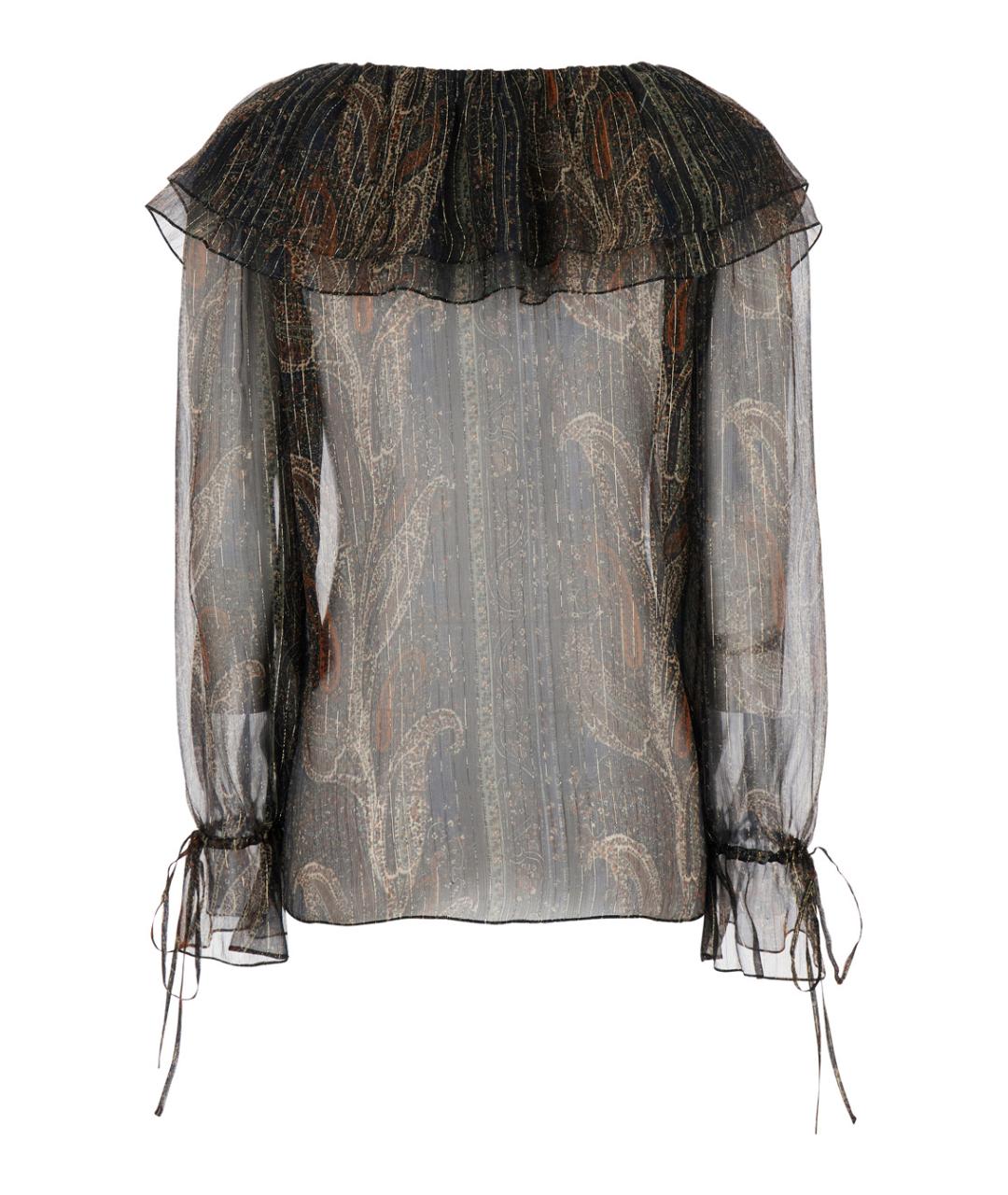 SAINT LAURENT Мульти шелковая блузы, фото 2