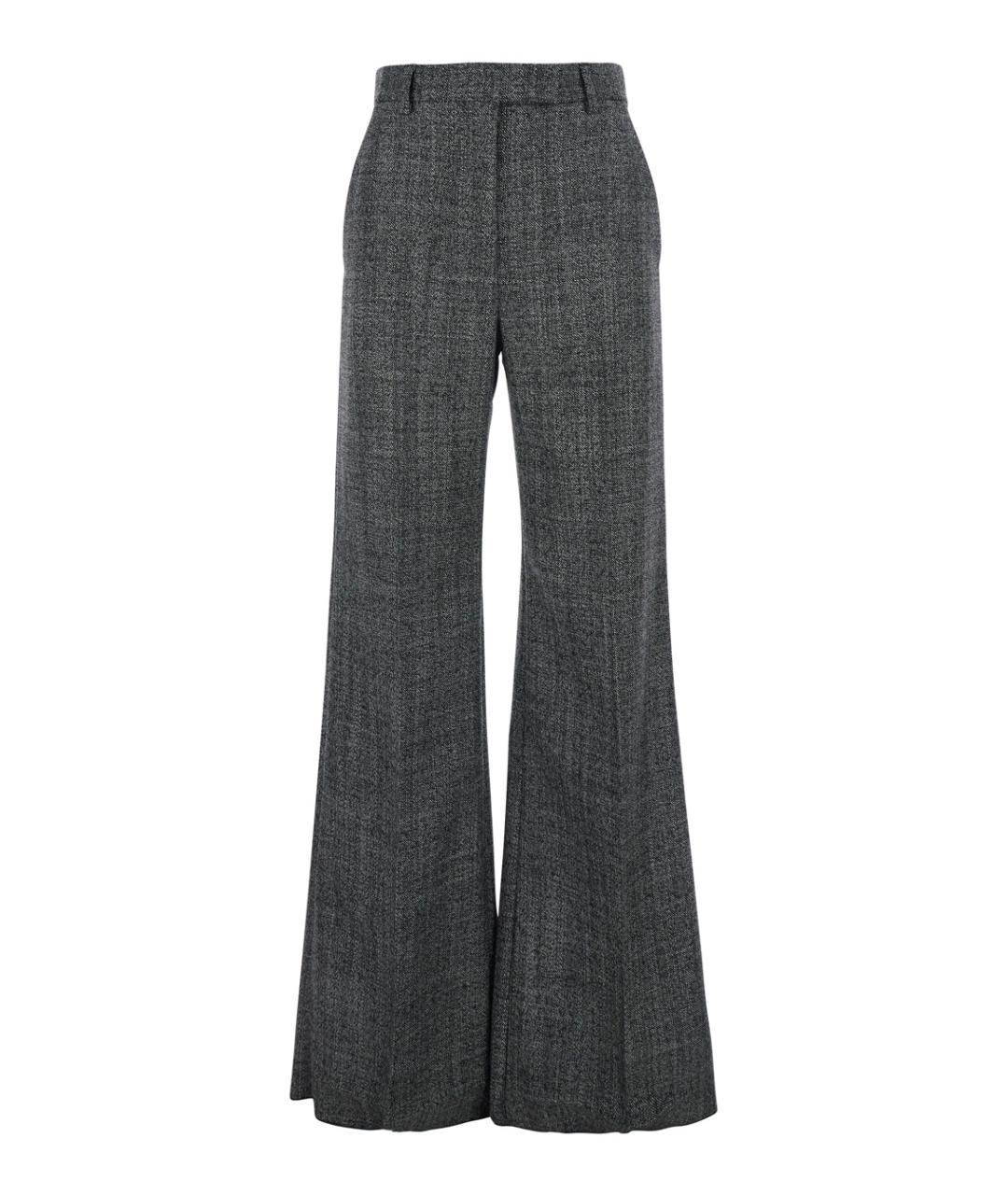 VALENTINO Серые шерстяные прямые брюки, фото 1