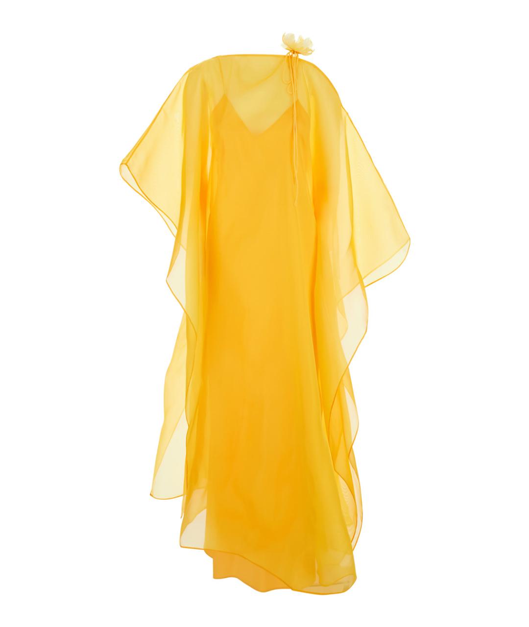 TALLER MARMO Желтое шелковое платье, фото 1