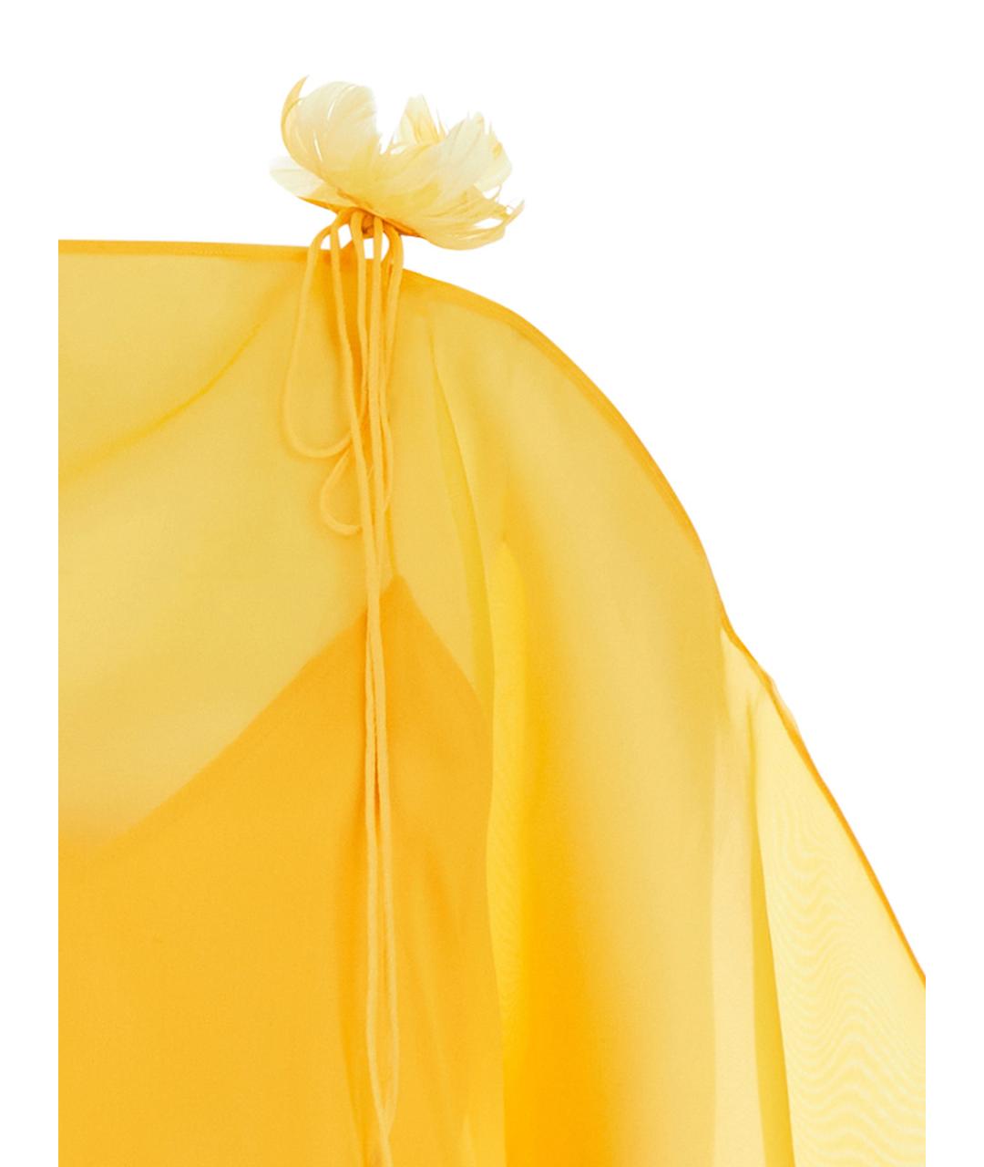 TALLER MARMO Желтое шелковое платье, фото 3