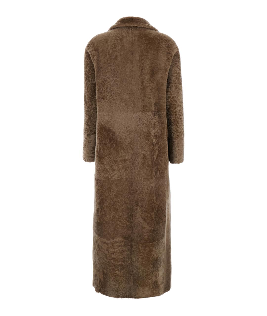 BLANCHA Коричневое меховое пальто, фото 2