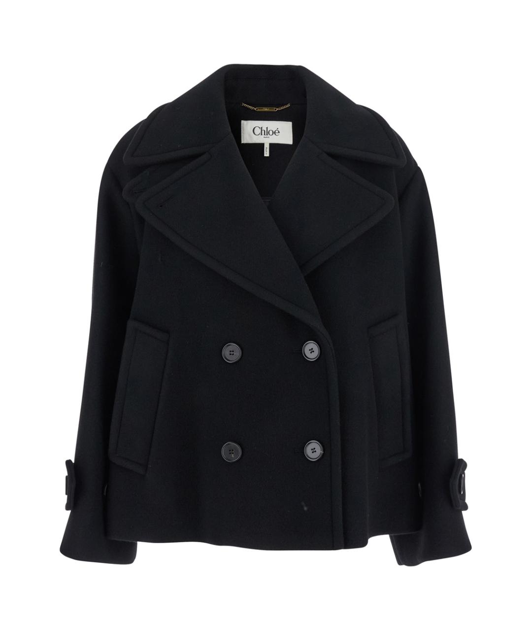 CHLOE Черное шерстяное пальто, фото 1