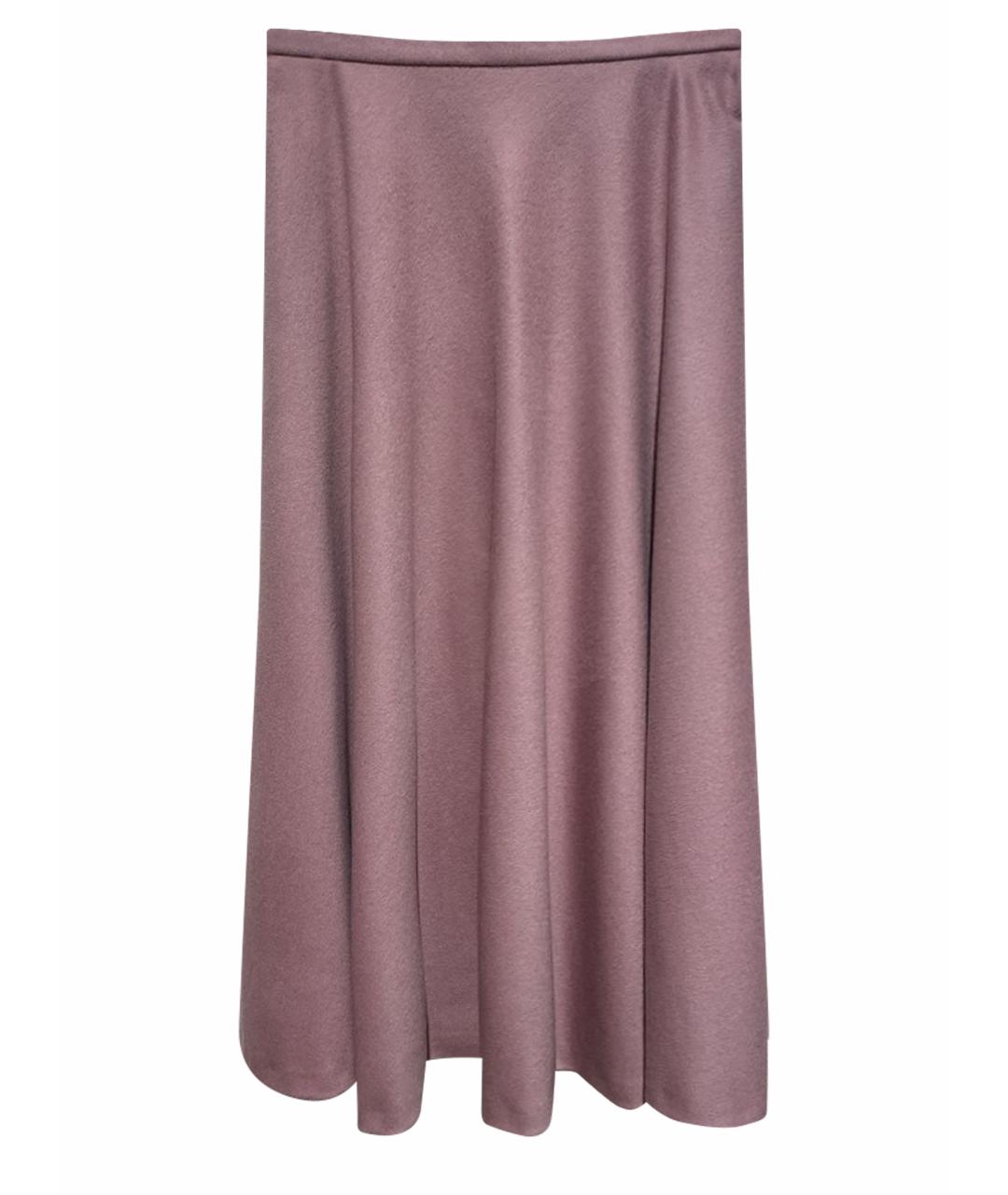 MAX MARA Розовая шерстяная юбка миди, фото 1