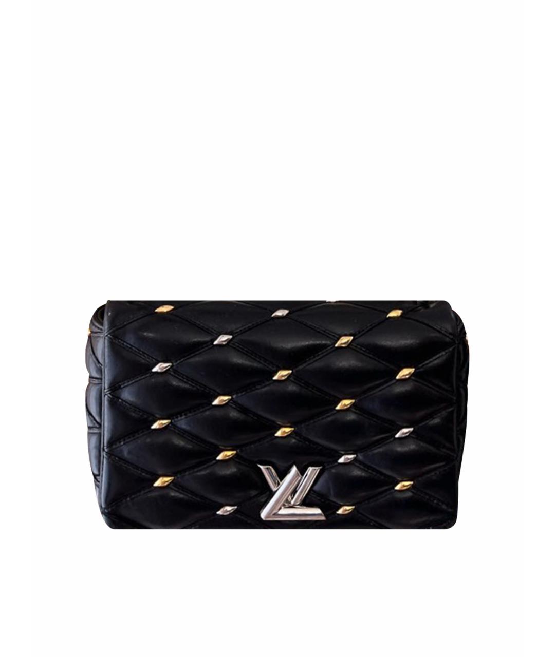 LOUIS VUITTON Черная кожаная сумка через плечо, фото 1