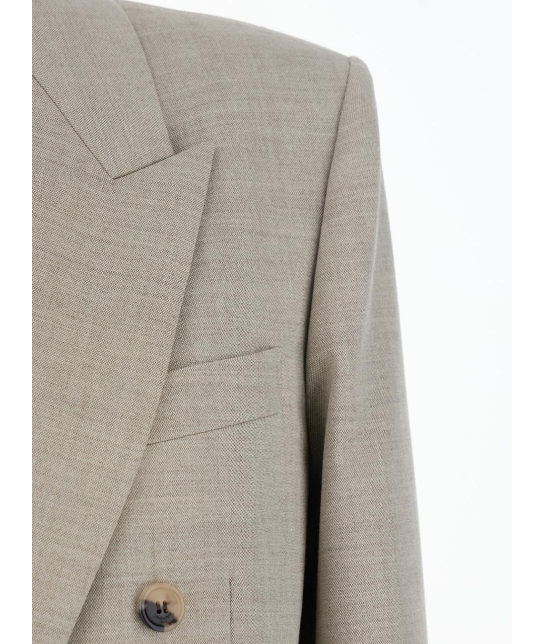 SAINT LAURENT Серый шерстяной жакет/пиджак, фото 3