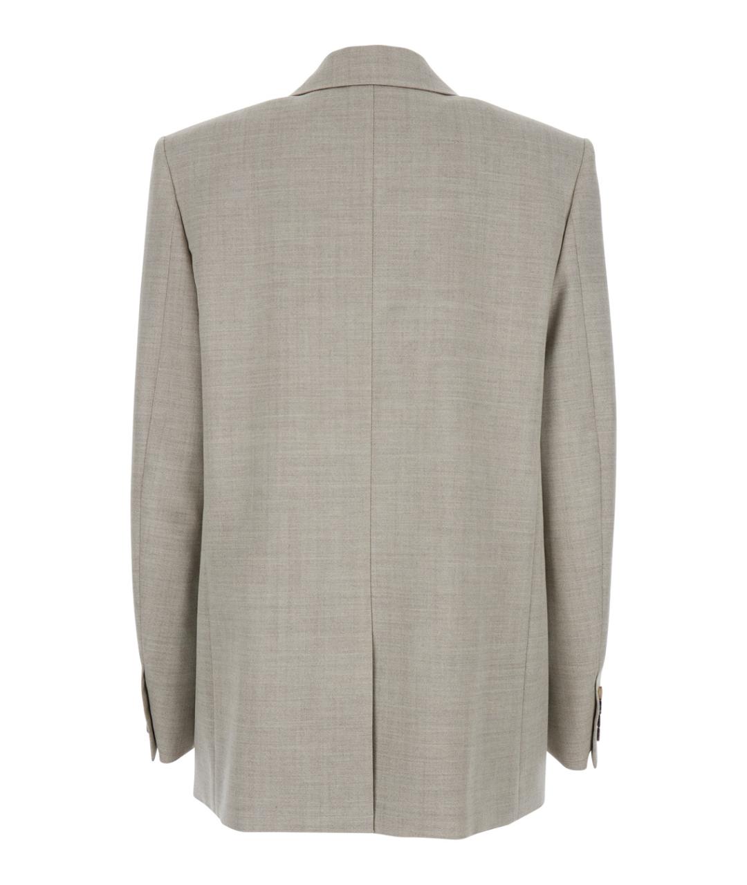 SAINT LAURENT Серый шерстяной жакет/пиджак, фото 2