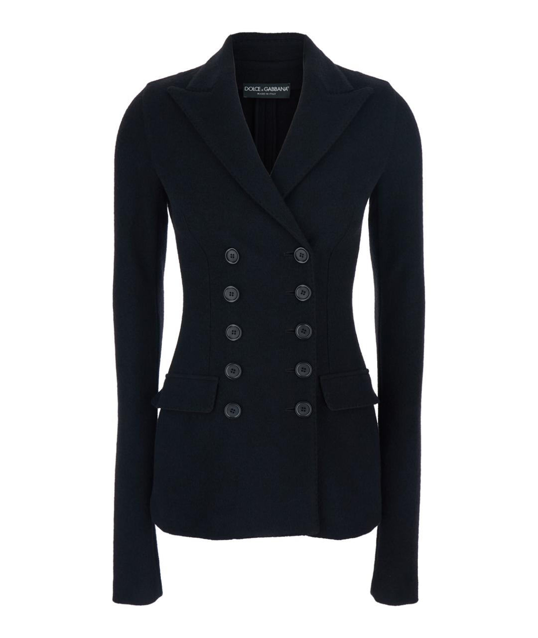 DOLCE&GABBANA Черный шерстяной жакет/пиджак, фото 1