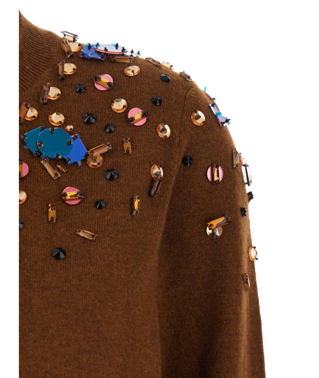 FENDI Коричневый шерстяной кардиган, фото 3