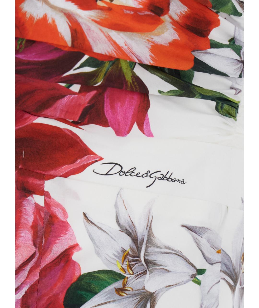 DOLCE&GABBANA Мульти хлопковое повседневное платье, фото 3