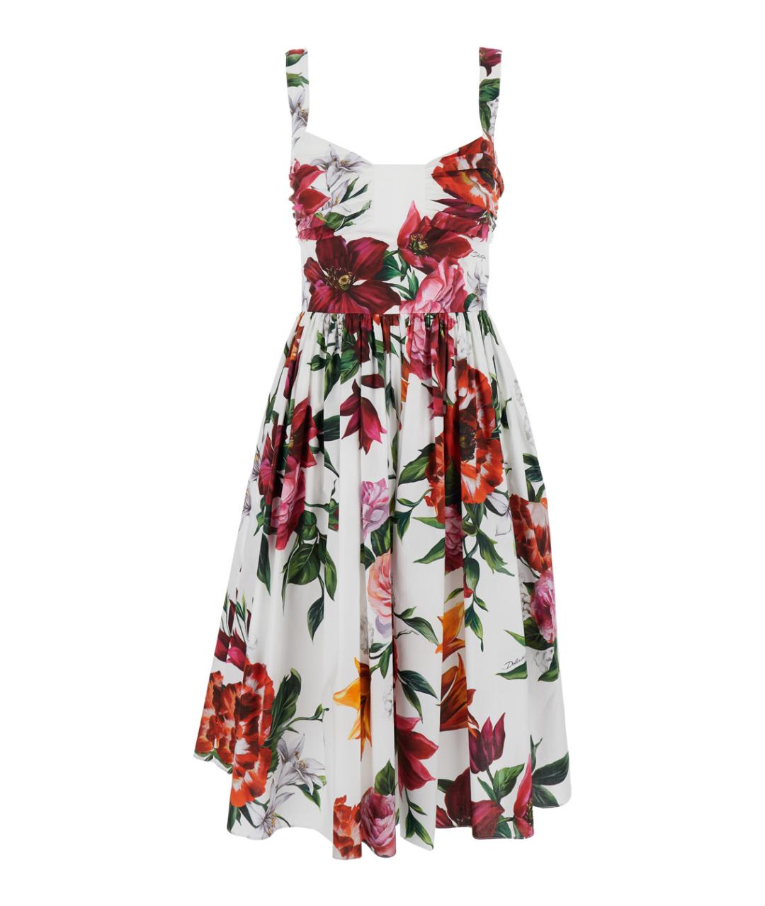 DOLCE&GABBANA Мульти хлопковое повседневное платье, фото 1