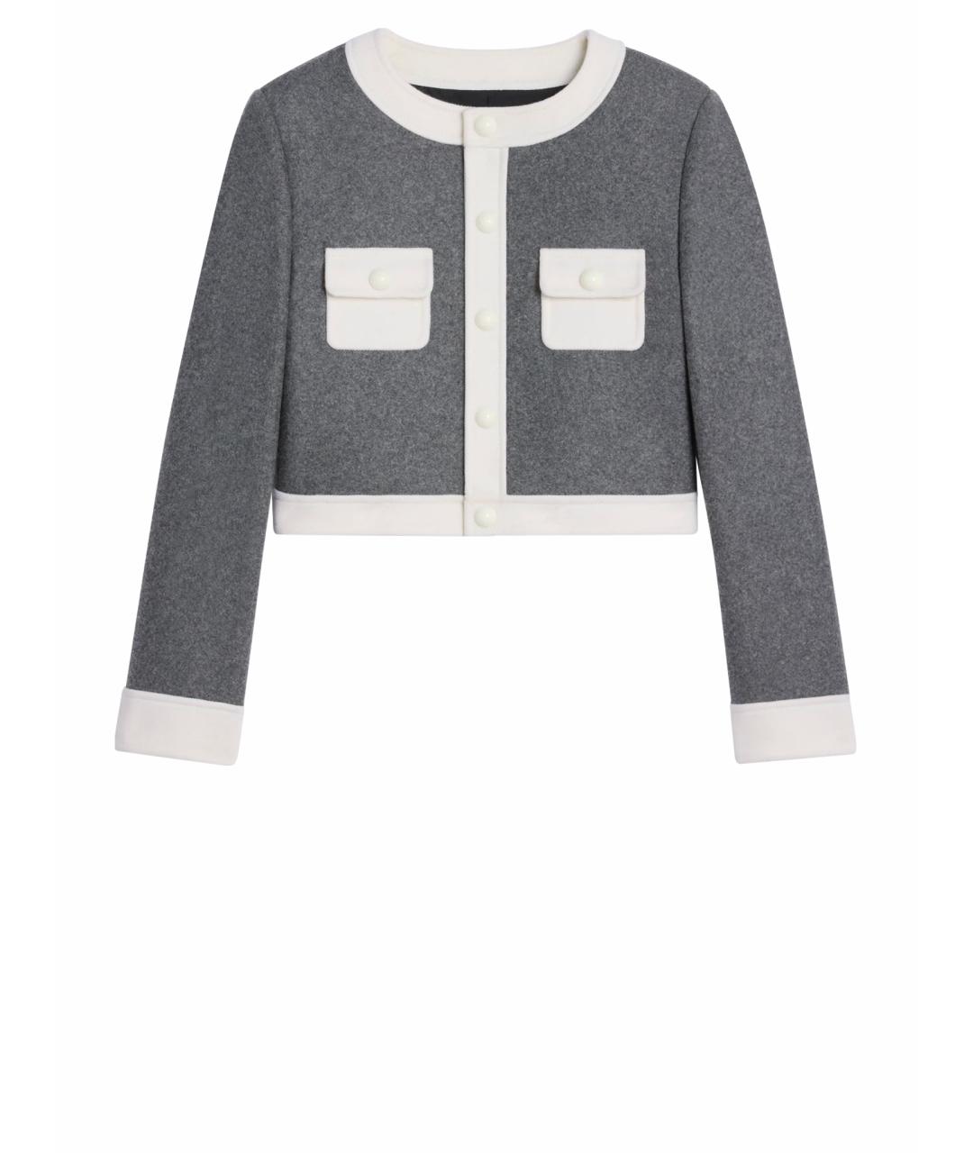 CELINE Антрацитовый шерстяной жакет/пиджак, фото 1