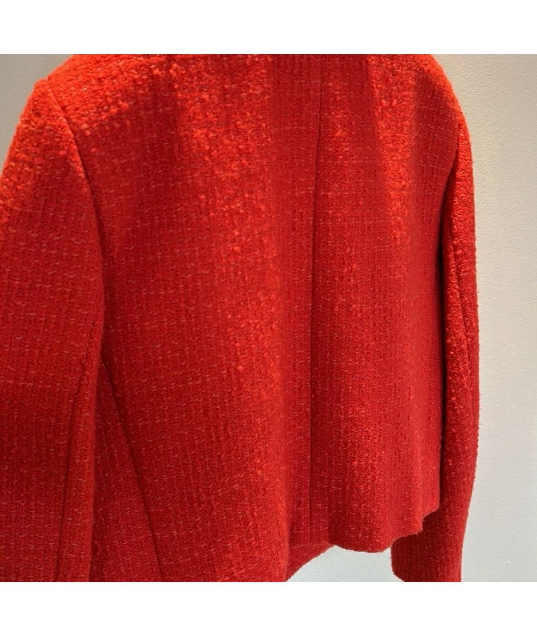 CELINE Красный твидовый жакет/пиджак, фото 6