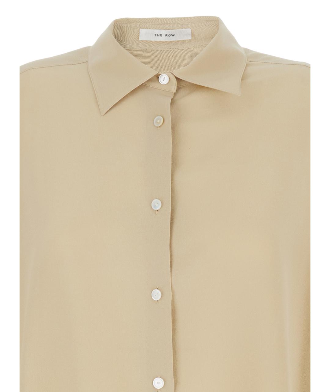 THE ROW Бежевая шелковая рубашка, фото 3