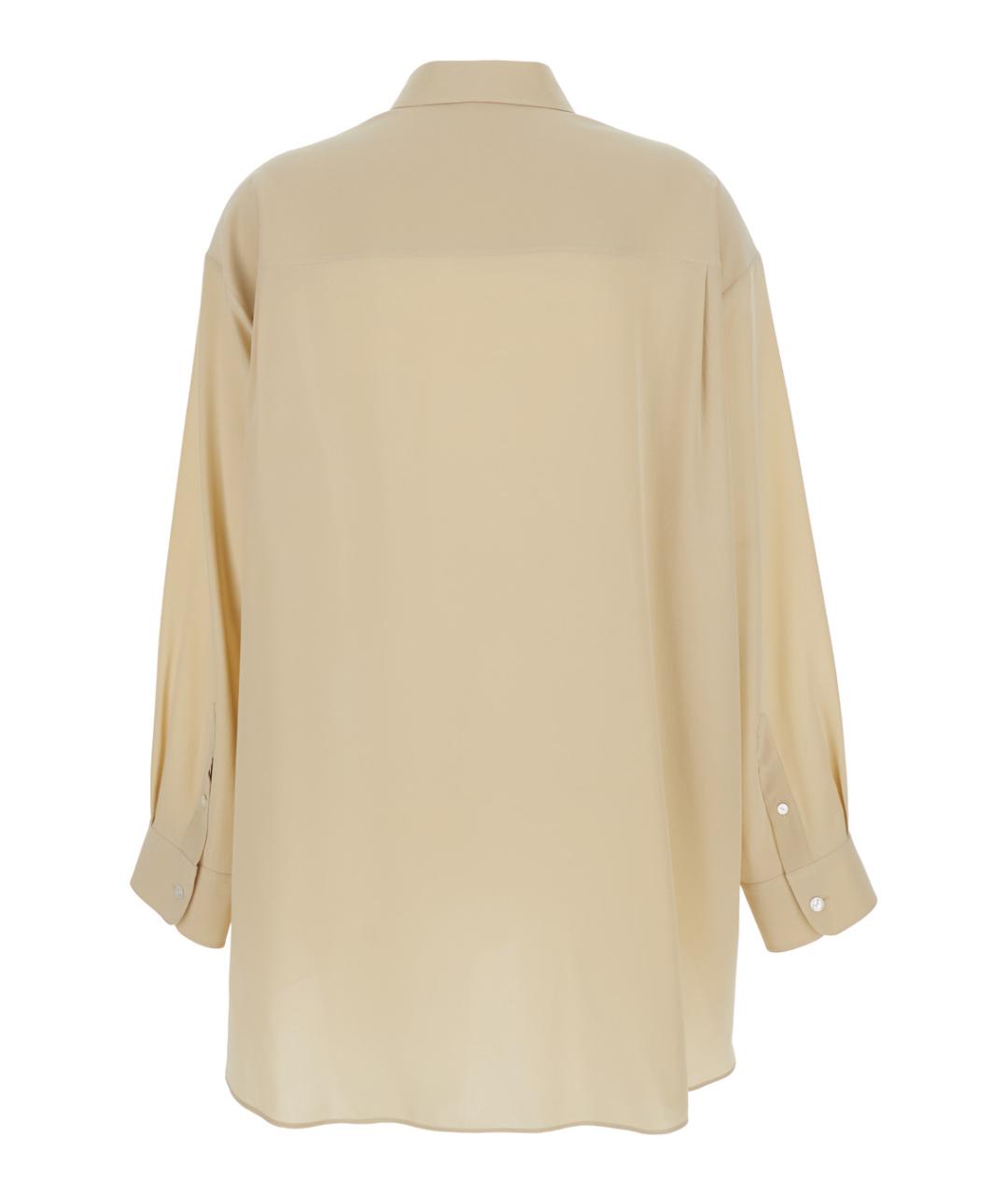 THE ROW Бежевая шелковая рубашка, фото 2