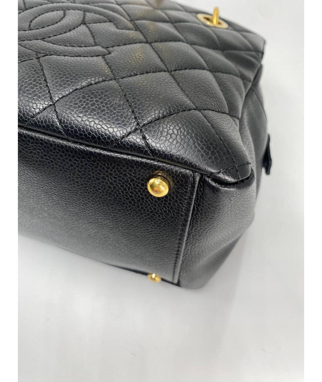 CHANEL Черная кожаная сумка через плечо, фото 8