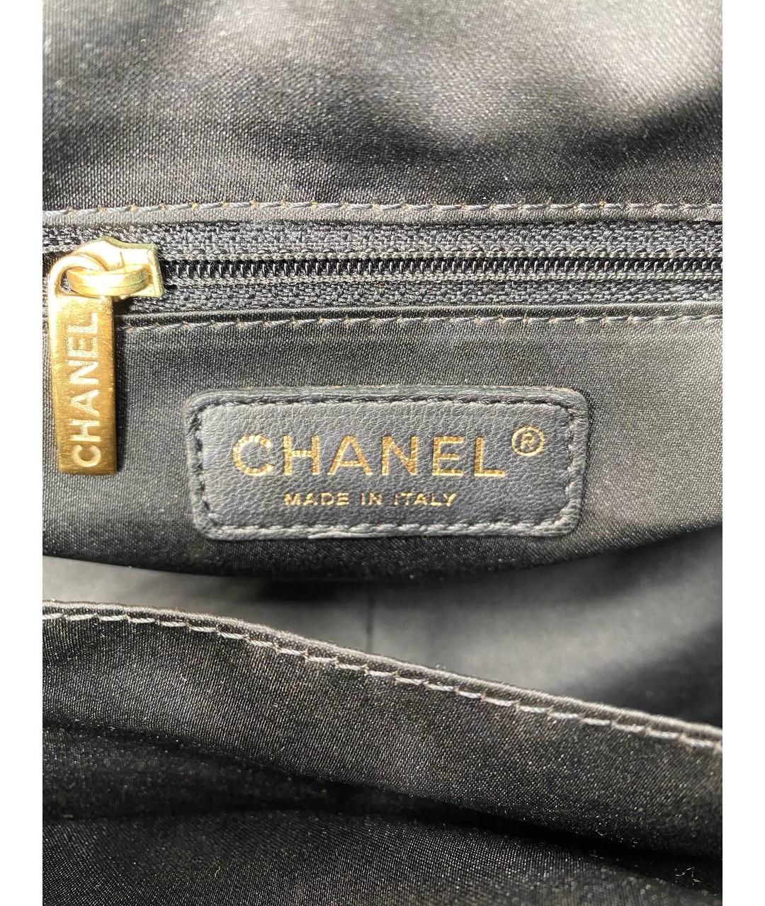 CHANEL Черная кожаная сумка через плечо, фото 5