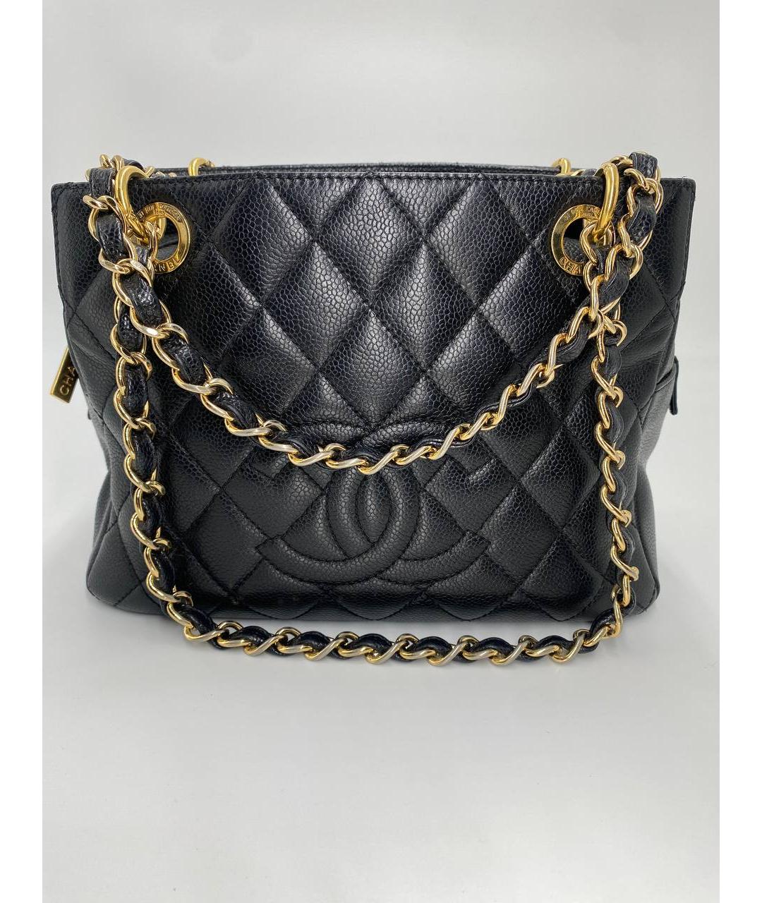 CHANEL Черная кожаная сумка через плечо, фото 10