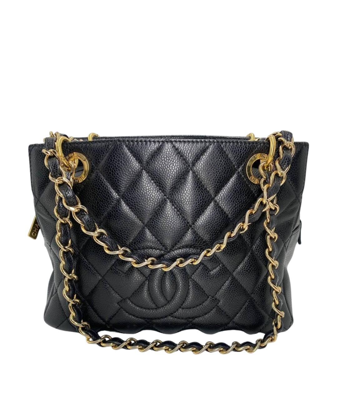 CHANEL Черная кожаная сумка через плечо, фото 1