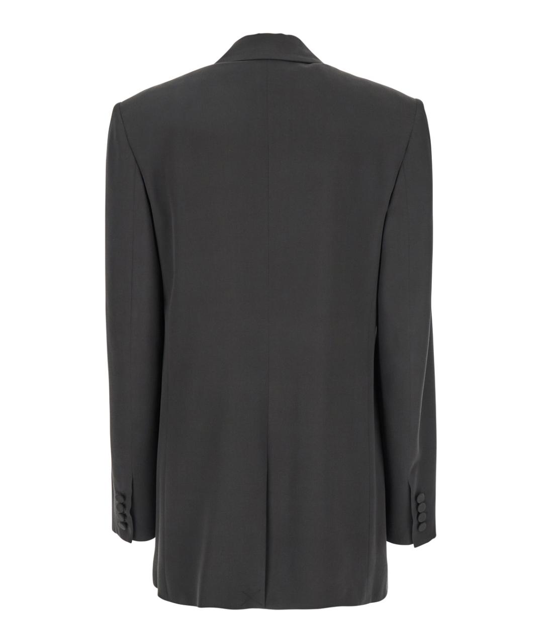 SAINT LAURENT Серый шелковый жакет/пиджак, фото 2