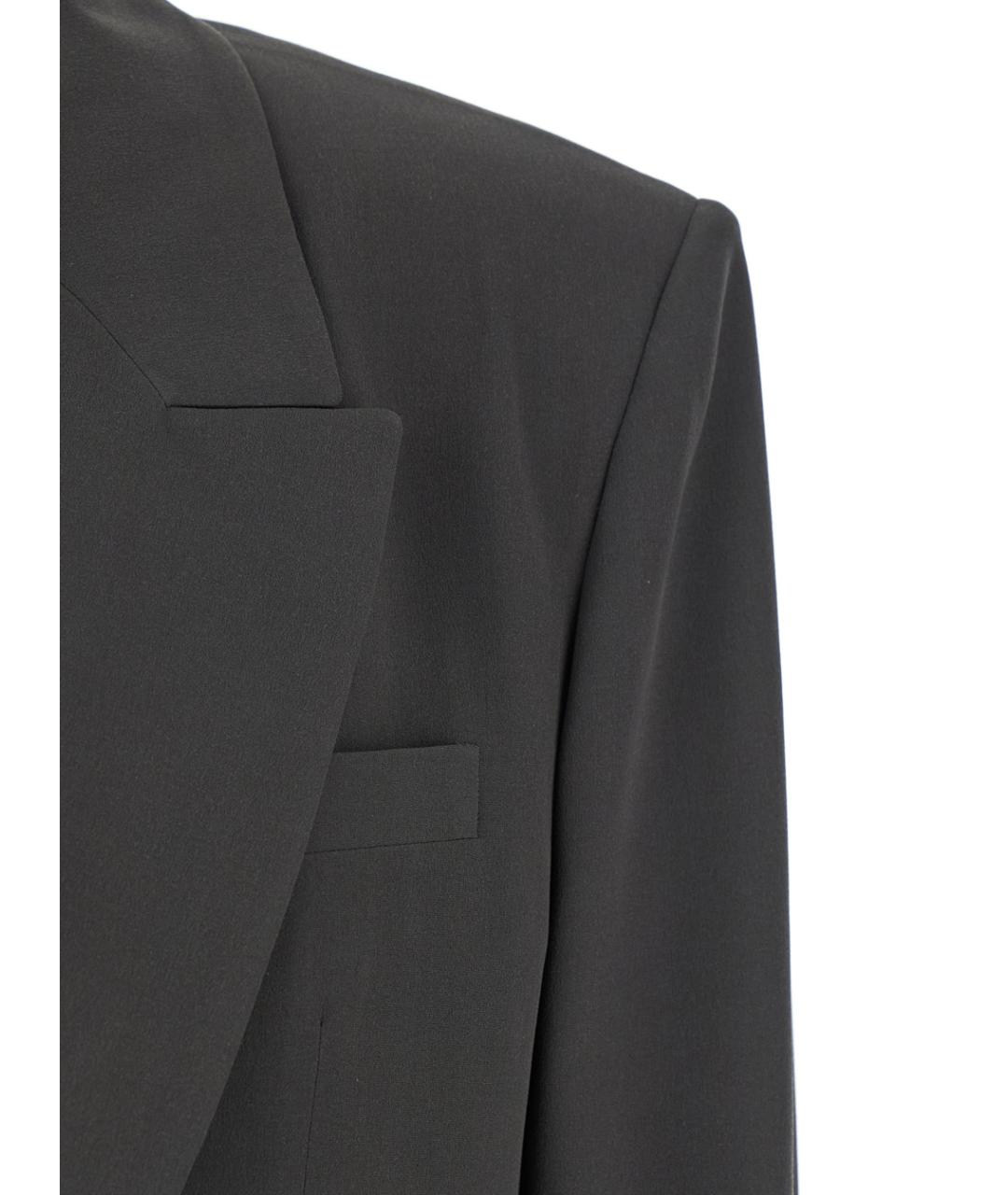 SAINT LAURENT Серый шелковый жакет/пиджак, фото 3