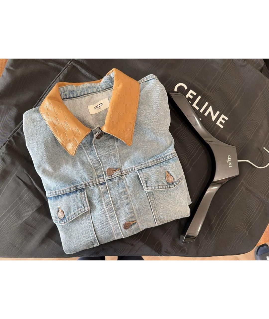 CELINE Голубая деним куртка, фото 2