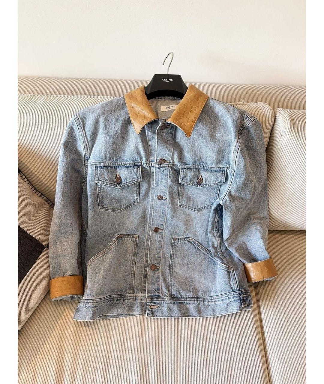 CELINE Голубая деним куртка, фото 3